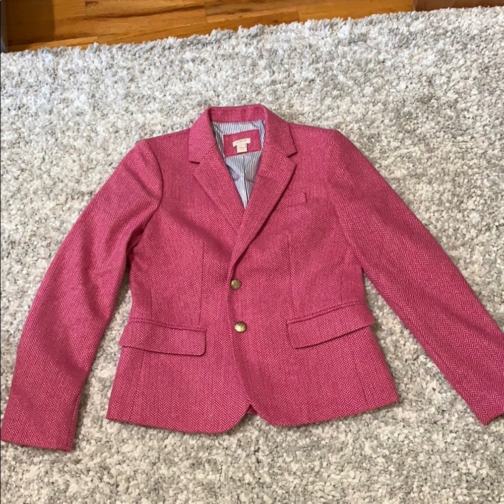 Pink J Crew factory blazer. Size 6. New condition